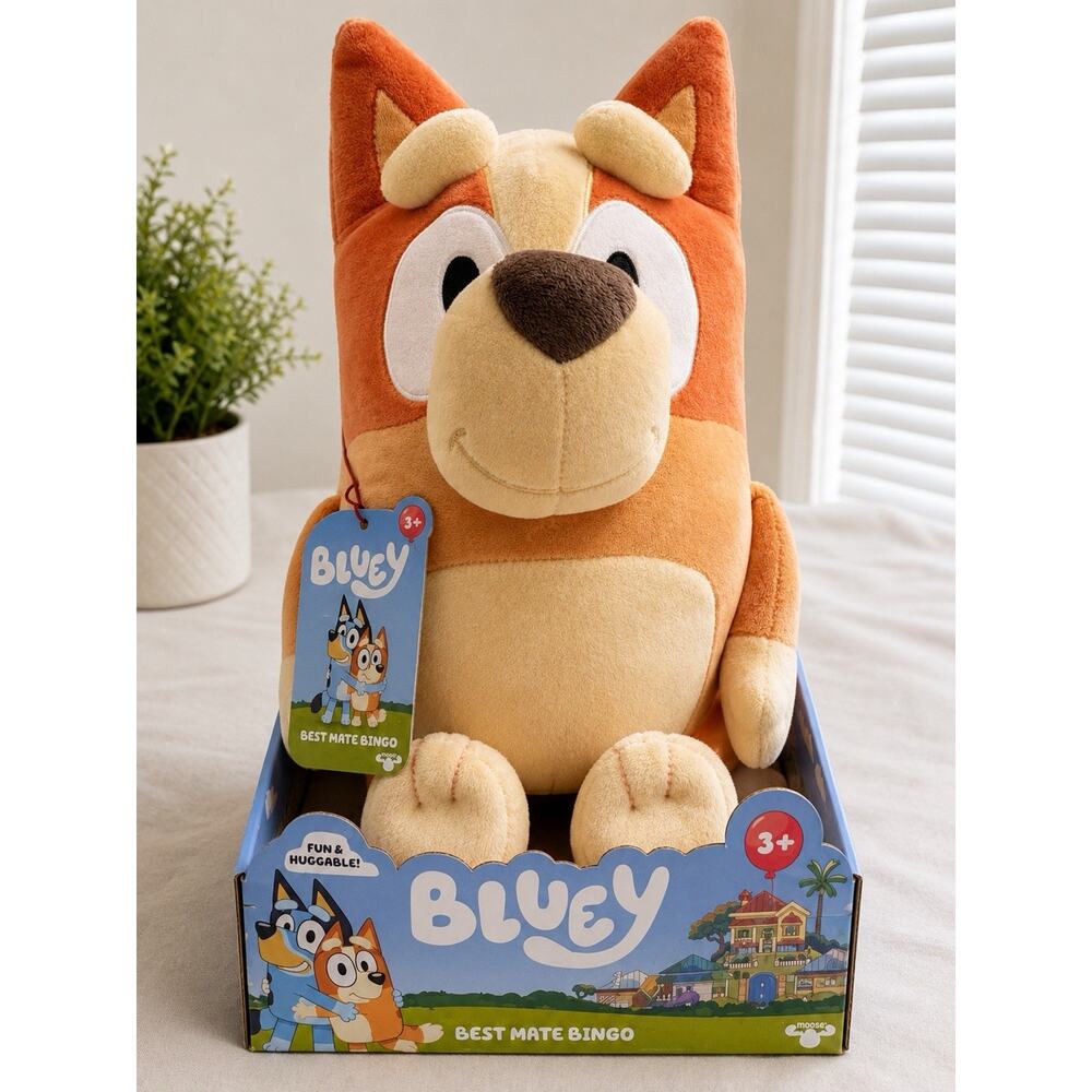 Bluey Best Mate Bingo Jumbo Plush 16” Moose Toys Stuffed Animal NWT Large